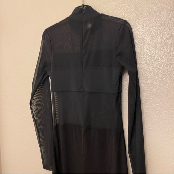 WEISSMAN Balera Dance Costume black Culotte Unitard With Mesh MJ11187 MA adult - Picture 3 of 13